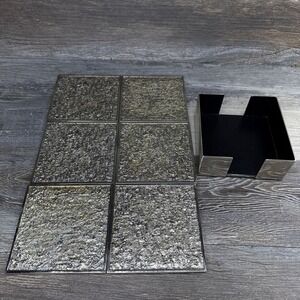 Michael Aram 6-Piece Silver / Gold Tone Coaster Set